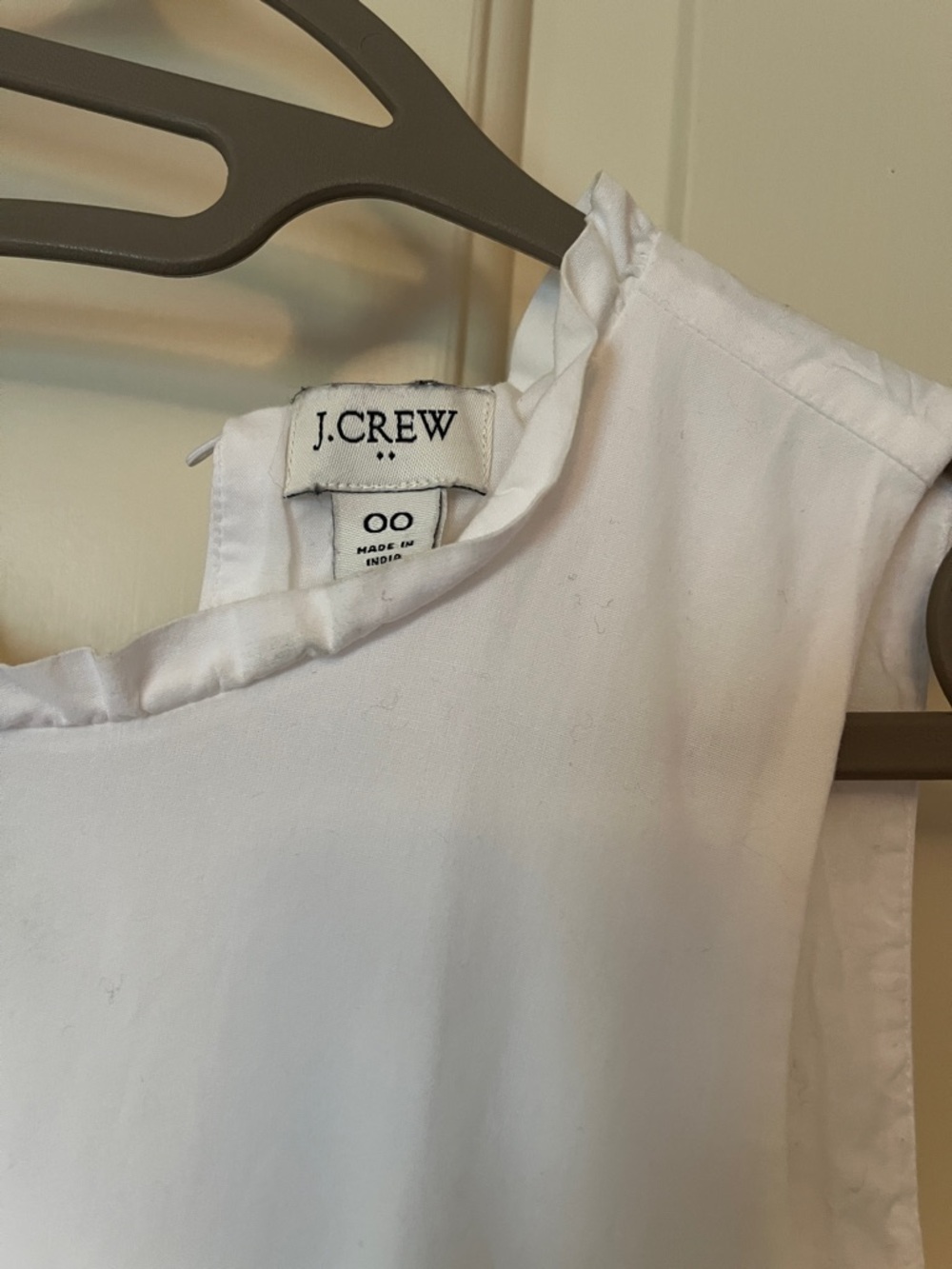 J. Crew White Sleeveless Tiered Cotton Dress - Picture 3 of 10